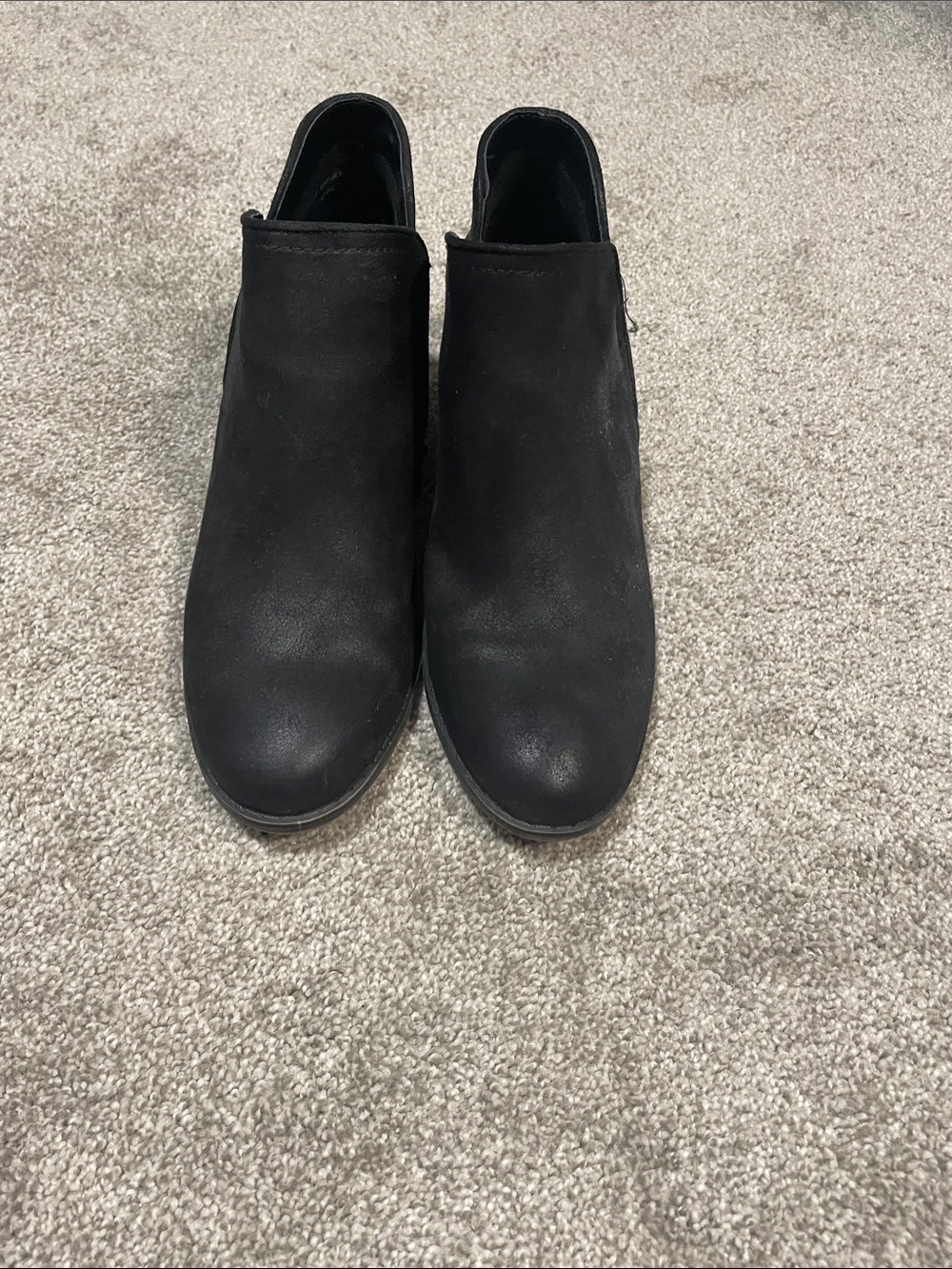 Fergie Black Suede Ankle Booties